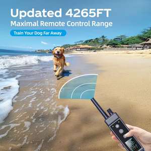 पालतू प्रशिक्षण कॉलर रिमोट रिचार्जेबल वाटरप्रूफ इको-कॉलर डॉग शॉक/वाइब/बीप मोड एलईडी लाइट नाइट ट्रैकिंग - Product Image 6