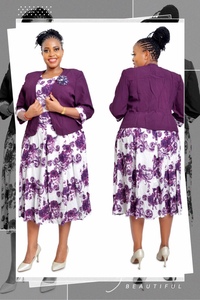 Trajes de Iglesia Morados de Moda Geenlinm OEM para Mujer, Tallas Grandes - Product Image 2