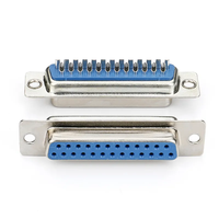 Connecteur DB25 femelle à 25 broches avec coupelles à souder et contacts en laiton pour faisceau de câblage industriel