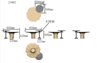 JingYue dessus de table élégant en résine transparente de luxe personnalisée meubles artisanaux pour espaces commerciaux hôtels salons