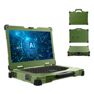 Ordinateur portable robuste industriel de 15,6 pouces, couleur vert militaire, vente en gros - Product Image 1