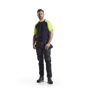 BLAKLADER - 351510308833XXXL T-<b>shirt</b> <b>Navy</b> <b>Blue</b>/Yellow - EAN 7330509685334 WORK T-<b>SHIRTS</b> AND <b>POLO</b> <b>SHIRTS</b> - Product Image 3