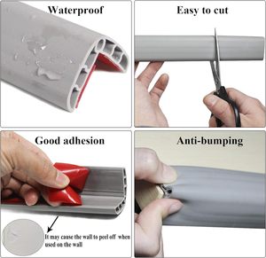 Bande de protection d'angle en forme de L robuste, anti-collision, en PVC/caoutchouc souple, protection de bord de mur, bande de sécurité autocollante - Product Image 4
