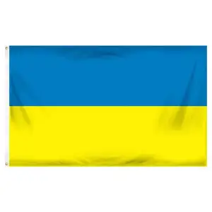 Wholesale 100% Polyester Ukraine Ukrainian National Printed 3x5 FT Flag Banner