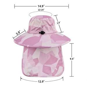 Chapeau de pêcheur d'été à large bord, chapeau pare-soleil, chapeau de camping avec visière de protection du cou - Product Image 4