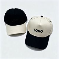 Gorra de Béisbol de Algodón de Dos Tonos con Bordado Personalizado, 6 Paneles, Visera en Contraste, Estilo Dad Hat