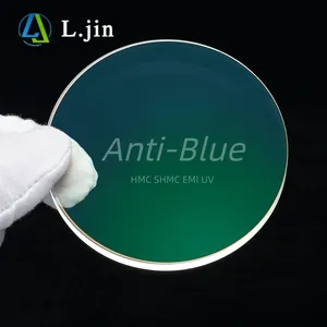 Hohe Durchlässigkeit 1,60 MR-8 Blaulicht Ray Blue HMC EMI Defending Coated Aspheric Resin UV420 Ophthalmic Lens