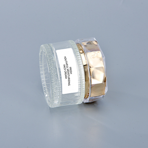 Nhãn Hiệu Riêng 40Ml Trong Suốt Đường Thẳng Đứng Cơ Thể Vàng Kim Cương Nắp Sang Trọng Rỗng Mỹ Phẩm Mặt Kem Huyết Thanh Cơ Thể Chà Lọ Thủy Tinh - Product Image 2