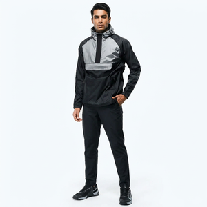OEM Wholesale <b>Canvas</b> Vintage Nylon Running Waterproof Windproof Custom Anorak Windbreaker <b>Jacket</b> <b>for</b> <b>Men</b> Hoodies Worker Front - Product Image 1