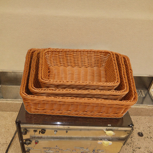 Handmade Nhựa Trái Cây & Bánh Mì Lưu Trữ Giỏ Hiện Đại Mây Phong Cách Hình Chữ Nhật Thiết Kế Sáng Tạo Thương Mại Lưu Trữ Cho Rau - Product Image 6