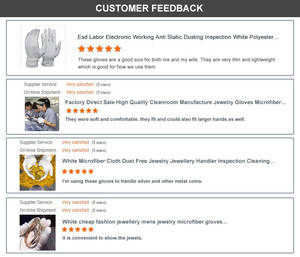 Guanti da lavoro in microfibra in poliestere per la pulizia Esd Esd, protezione elettronica industriale bianca e Anti-statica - Product Image 5