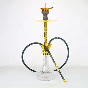 Factory directly sell hookahs 304 stainless steel shisha water bonges for smoking with 4-head one-pipe completely set