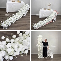 Populaire 2m Long Fleur Coureur pour Autre Décoration Blanc Rose Babybreath Fleur Artificielle Pantalon Arrangement Escalier Décoration