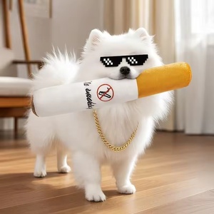 <span class=keywords><strong>Jouet</strong></span> à mâcher interactif pour <span class=keywords><strong>chien</strong></span>, en peluche, en forme de cigare, avec sonnette, résistant à la mastication, design cigarette factice pour jeu interactif - Product Image 1