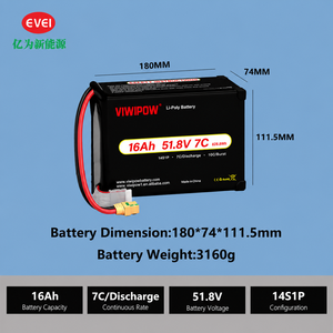 Fabrieksdirect Hoge Prestatie Semi-vaste Batterijpakket 6S 12S 14S 18S 16000mAh 7C Goederendrone/ VTOL/ Zware Hefdrone - Product Image 2