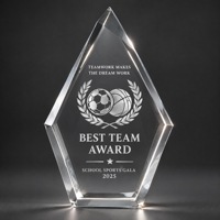 Trophée en cristal personnalisé Neelpure 199808 pour compétition scolaire sportive, plaque de récompense pour équipe de championnat d'athlétisme, cadeau pour médaille sportive