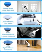 Brosse de Nettoyage Électrique Rotative pour Évier, Carrelage, Salle de Bain, Cuisine, Nettoyeur de Sol, Murs et Fenêtres Rechargeable