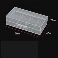 Boîtier en plastique dur transparent portable pour 2 piles 20700 21700, boîte de rangement pour piles, étanche