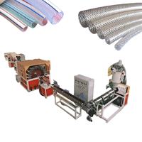 Ligne d'extrusion de tuyaux renforcés en fibres de PVC, conception à vis simple, capacités de granulation de filaments industriels, avec roulement