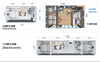 2026 Chine SHANEOK Mini-maison capsule préfabriquée moderne 20FT, structure en acier modulaire, maison pomme respirante pour glamping extérieur