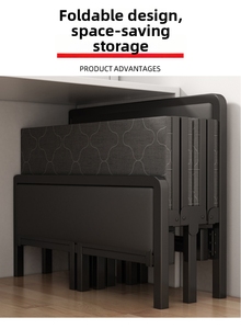 Lit pliant double en métal portable moderne <span class=keywords><strong>de</strong></span> 150 cm <span class=keywords><strong>de</strong></span> large, fourni par l'usine, pour bureau et <span class=keywords><strong>chambre</strong></span> à coucher - Product Image 2