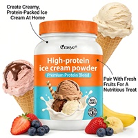 Poudre de crème glacée faible en sucre OEM/ODM 20g, supplément sportif riche en protéines pour adultes, sans OGM, pour la croissance musculaire et la satisfaction des envies