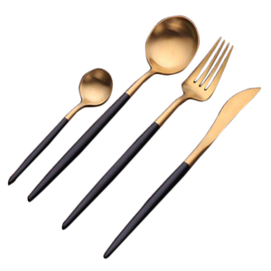 <span class=keywords><strong>Cutipol</strong></span> <span class=keywords><strong>GOA</strong></span> Bộ Đen/Vàng Bộ Dao Kéo Ăn Tối Gia Đình, Thìa, Nĩa, Dao - Product Image 6