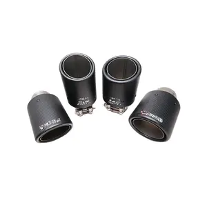 Custom Carbon Fiber Exhaust Tips Tail Pipe For BMW E36 E46 M3 Muffler With Clamp Akrapovic