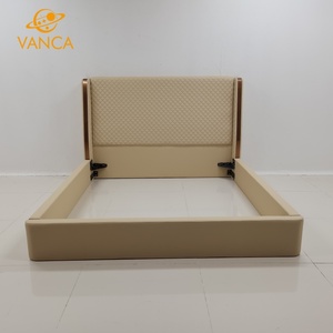 Modern Luxury Wooden Bedroom Furniture Soft Up-holstered <strong>Beds</strong> Full king Size Double <strong>Bed</strong> Leather High <strong>End</strong> - Product Image 4