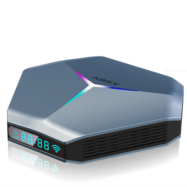 2023 New A95X F4 Amlogic S905X4 RGB Light 8K TV BOX Android 11.0 Dual Band WIFI Support Youtube 4K IPTV 4G 32GB 64GB Set Top Box