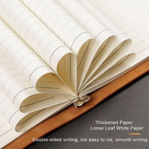 Vintage Journal Loose-<b>leaf</b> A5 Business Office Notebook for Business Office Stationery Cowhide Cover Notebook - Product Image 6