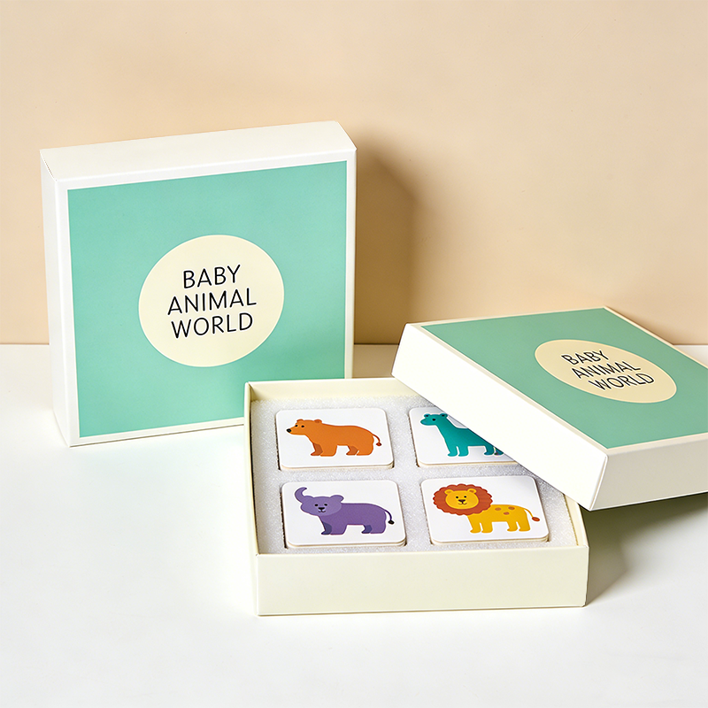 Cute Animal Paper Flashcards Toddler Learning