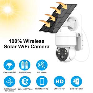 1080P Full HD 2MP ai chuyển động của con người theo dõi tầm nhìn ban đêm 2way âm thanh IP66 không thấm nước Wifi năng lượng mặt trời cctv camera giám sát - Product Image 6