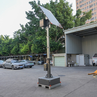 Tour de sécurité mobile à énergie solaire pour l'extérieur avec système de vidéosurveillance solaire pour la surveillance à distance des sites