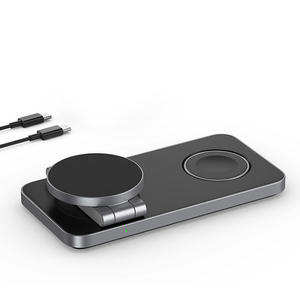 Caricatore Wireless 3-in-1 Rapido con Funzione Magnetica, 15W per Telefoni Cellulari e Smartwatch, Compatibile con Smartphone <span class=keywords><strong>Apple</strong></span> - Product Image 4