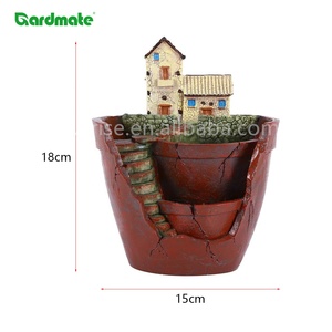 GARDMATE Pot de fleurs suspendu en polyrésine écologique et durable pour plantes succulentes, idéal pour la décoration de <span class=keywords><strong>balcon</strong></span> et de jardin féerique <span class=keywords><strong>DIY</strong></span> - Product Image 3