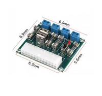 Carte de distribution d'alimentation ATX de bureau HU-M28W, module de test d'alimentation PC, carte adaptatrice de circuit de sortie d'alimentation