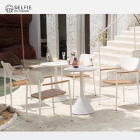 Chaises de bistrot modernes en plastique, bois et aluminium, empilables, imperméables, pour jardin, maison, chambre, cuisine, école, atelier