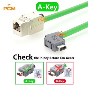 Câble Ethernet industriel CAT6A IX à angle gauche SFTP A-Key vers RJ45 Keystone TPU Assembly IX40G-A-10S-CVL1(7.0) pour machine - Product Image 2