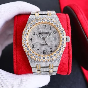 Drioshipping Custom Men's Hip Hop <b>Mechanical</b> <b>Watch</b> Handmade Bling Chest VVS Mossanite - Product Image 6