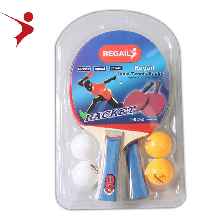 Table Tennis Bats/Paddle Ping pong Set for Promotion Two table tennis rackets sold directly by producers