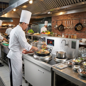 Cocina <span class=keywords><strong>de</strong></span> Inducción Industrial <span class=keywords><strong>de</strong></span> Gran Capacidad <span class=keywords><strong>de</strong></span> 8-30KW, 400-1000mm, <span class=keywords><strong>Estufa</strong></span> Eléctrica Comercial para Cantina, Restaurante y Cocina - Product Image 3