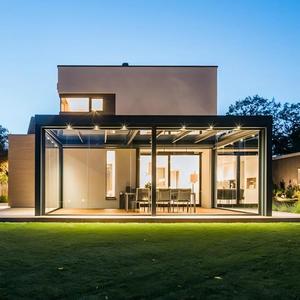 Pergola motorisée d'extérieur en aluminium avec revêtement en poudre, kit de pergola avec éclairage LED pour abri de voiture, <span class=keywords><strong>garage</strong></span> et décoration extérieure - Product Image 2