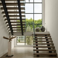 Marches d'escalier Anewson Premium en bois massif, marches d'escalier en chêne haute densité, pièces de marche pour maison et villa