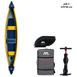 เรือคายัคเป่าลม TOMAHAWK AIR C สำหรับ 3 คน ขนาด 7 ซม. พร้อมห้องลมแบบ Drop Stitch ตัวเรือทำจาก PVC รองรับน้ำหนักได้ 260 กก. AIR C 3 คน คายัค - Product Image 2