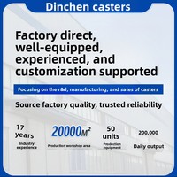 Golden Diamond Omnidirektionales Lenkrollenrad, 152 Zoll, hochbelastbar, verschleißfest, stoßdämpfend, Industriequalität