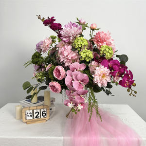 DKB - Bolas de Flores Artificiales, Rosas de Seda, Centros de Mesa de Hortensias, Decoraciones para Mesa de Boda, Decoración Grande y Pequeña para Bodas - Product Image 1