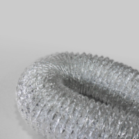 Pipa asupan udara dingin baja untuk sistem HVAC saluran fleksibel harga rendah 10m dibuat bahan Aluminium Foil desain grafis