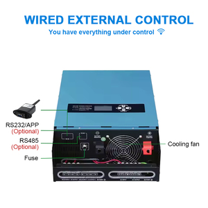 Sistema Híbrido Solar de Baja Frecuencia Jesudom de Fase Dividida 110V/220VAC, 1KW/3KW/6KW, Voltaje de Batería 12V/24V/48VDC con Wifi - Product Image 3