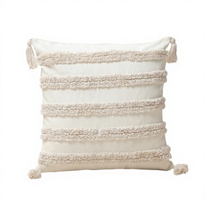 Designer Tufted Boho Cushion Cover By <b>Indian</b> Textiles H/L Handwoven Decorative <b>Throw</b> Pillow Luxury Boho Pillow Hot Selling - Product Image 1